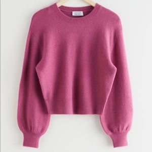 Dark Pink Cropped Sweater